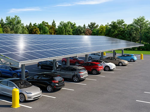 Solarcarport mit E-Ladestation