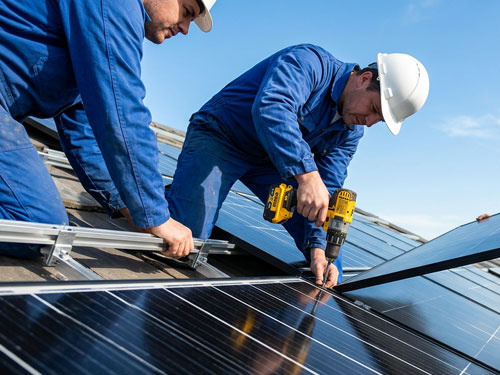 Hochleistungs-Photovoltaikmodule Detailansicht